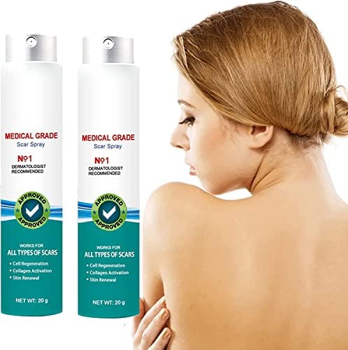 ORTUNVC Medical Grade Scar Spray, Stretch Mark Removal Spray, Advanced Scar Removal Spray for All Types of Scars (2PCS) Aqiong