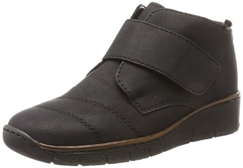 Rieker Damen 537H3 Kurzschaft Stiefel, Schwarz (Schwarz/Schwarz), 39 EU