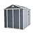 6 ft x 8 ft Resin Outdoor Storage, Plastic Garden Sheds with Floor and Lockable Door for Backyard, Lawn, Grey