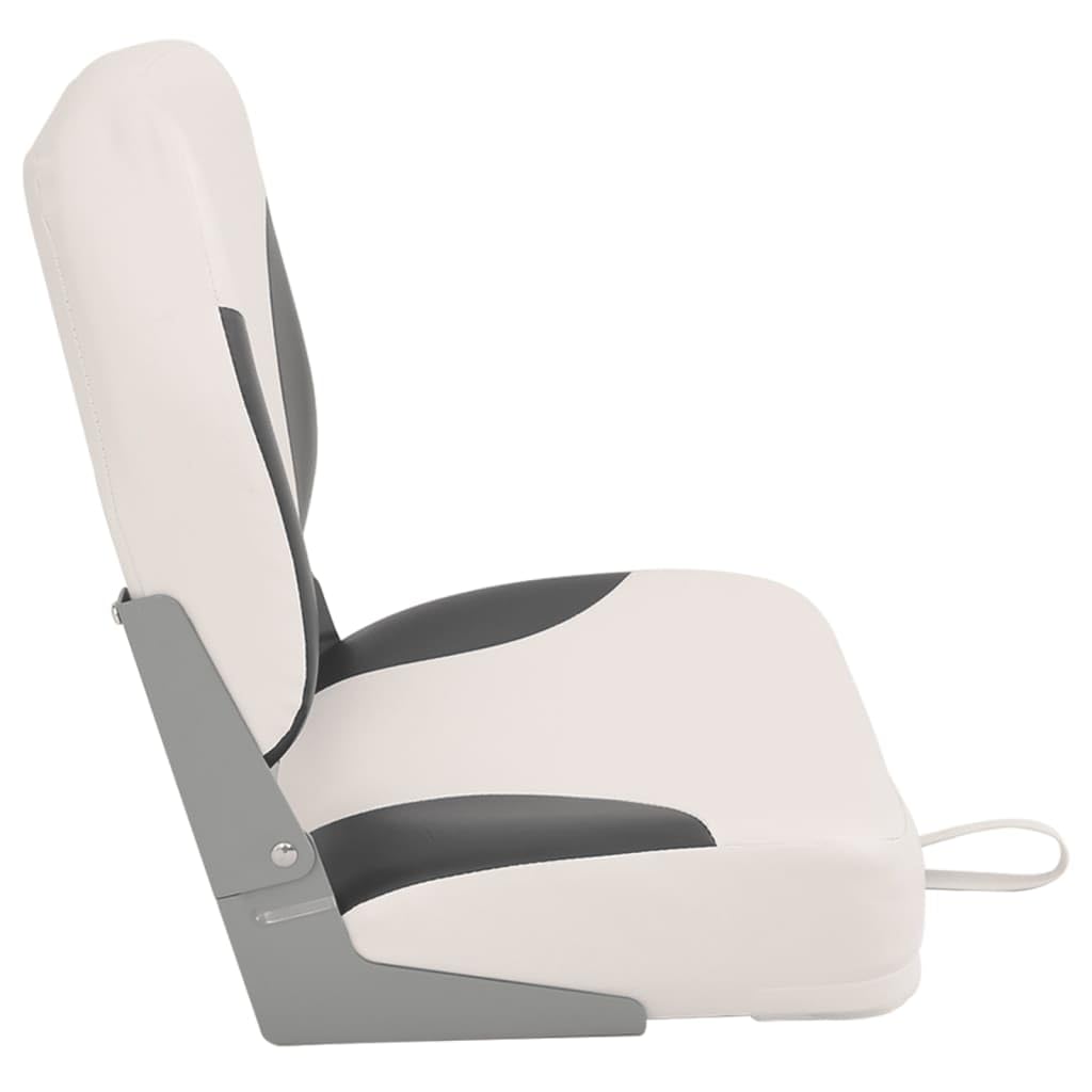 Set di 2 sedili pieghevoli per barca, schienale basso | PVC impermeabile PU, telaio in alluminio, girevole a 360 gradi, schiuma a compressione