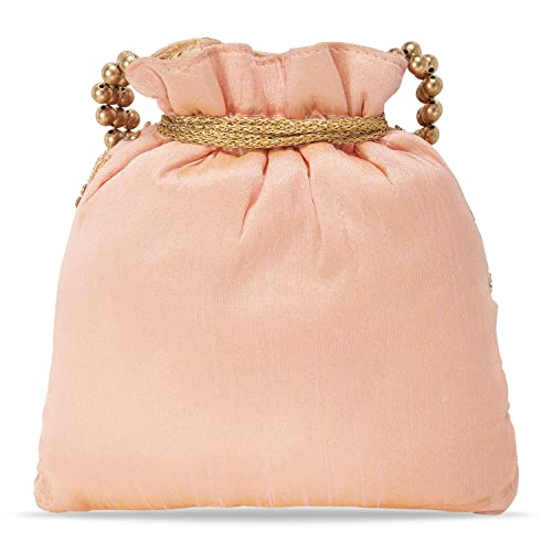 Image of Aheli Potli Purses Gift for Women Handmade Evening Handbag Stylish Bridal Fashion Wristlet