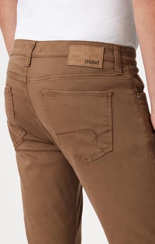 Mavi Men's Marcus Mid Rise Slim Straight Jeans, Bronze Supermove, 34x32