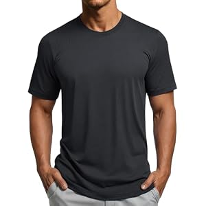 MAGCOMSEN Men’s Short Sleeve Dry Fit Shirts Workout Gym Mesh Shirt Athletic Running Lightweight Performance Tshirt