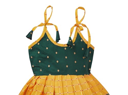 PW PLATYPUS WORLD New South Indian Traditional pattu Pavadai Tapeta Silk Frock for Baby Girls