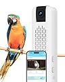 CATBOAT Smart Bird Training Camera - 2.5K HD Bird Cage Camera with Voice Recorder & 2-Way Talk, Auto Recording, Night Vision, for Parrot Cockatiel Lovebird Small Pets Like Hamsters Rabbits