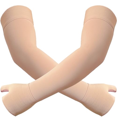 KONSEDIK Medical Compression Arm Sleeve with Silicone Dot&Gauntlet for Women Men,20-30 mmHg...