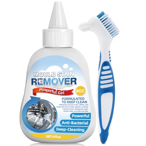 HuakChai Mould Remover 220ml Large Capacity Mould Remover Gel Mould and Mildew Remover for Washing Machine Seals Toilet Bathroom Grout Kitchen Sink Shower Caulk & Rubber Gaskets