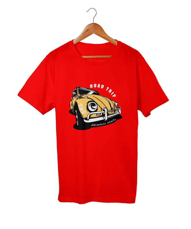 Image of Road Trip CAR 100% Cotton Round Neck Graphic Printed T Shirt for Men Women,Travel t Shirt,Adventure t Shirt