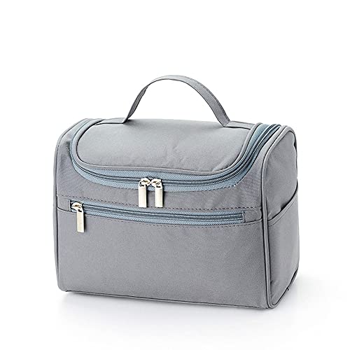 Tragbare Kulturtasche, Multifunktions-Aufbewahrungstasche, Kosmetiktasche mit großem Fassungsvermögen, wasserdichte Reiseartikel, Kulturbeutel (grau) Cover