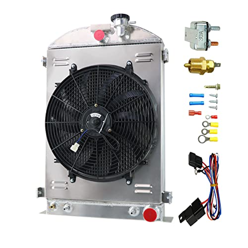 MOTOKUHLER 3 Row Aluminum Radiator+Shroud Fan+Relay