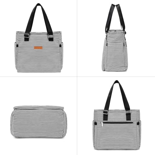 Bolsa Tote de Lona Resistente para Mujer con Múltiples Bolsillos miniatura 6