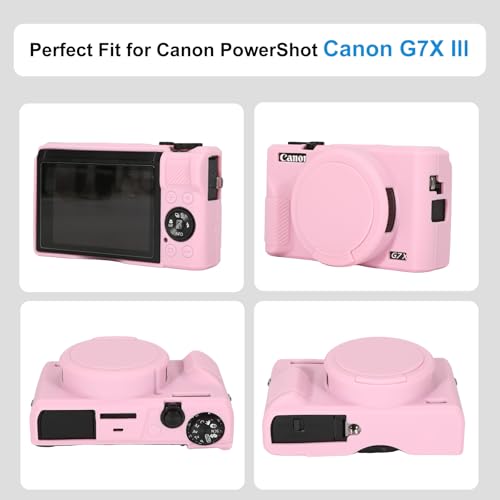 Funda Silicona Rosa para Cámara Canon G7X Mark III miniatura 2