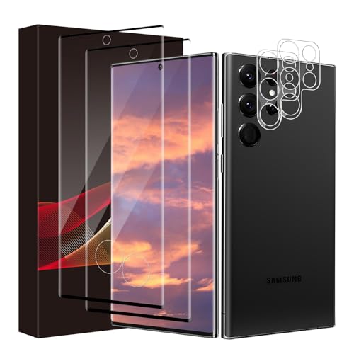 Cable Leader 2+2 Stück Schutzfolie für Panzerglas für Samsung Galaxy S23 Ultra 5G, Keine Luftblasen Bruchsicherheit Sams...