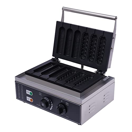 Piastra per waffle in acciaio inox, per waffle, per waffle, per pesanti, per terminazioni ottiche e acustiche, doppia piastra per waffle, multifunzione, 1500 Watt