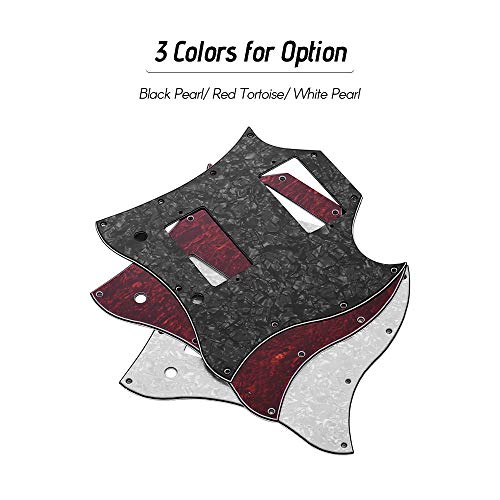 RuleaxAsi Placa do risco do Pickguard da guitarra do PVC HH para a pérola branca das guitarra elétri