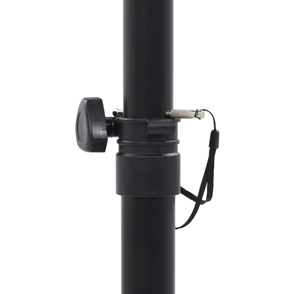 vidaXL 2X Supporti per Casse con Spia da Studio Base Stabile Profilo Basso Triangolari Stand Diffusori Altoparlanti Nero in Acciaio