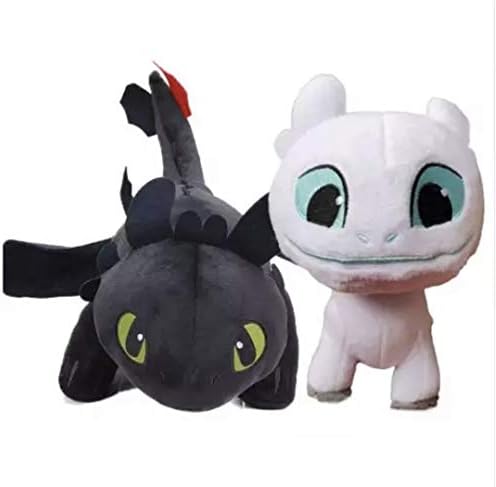 Zamma 10" 21" How to Train Your Dragon Toothless Night Fury Plush Toy Soft Stuffed Animal Dolls (13 inch and 9 inch Light)