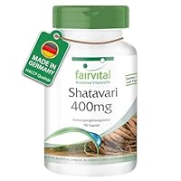Fairvital | Shatavari 400mg Kapseln - 180 Kapseln - HOCHDOSIERT - 400mg pro Kapsel - VEGAN - Asparagus racemosus - Indischer Spargel