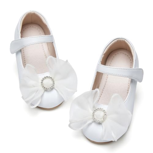 Image of GINFIVE Toddler Girls Dress Shoes Little Girls Mary Janes Ballerina Flats Shoes Toddler
