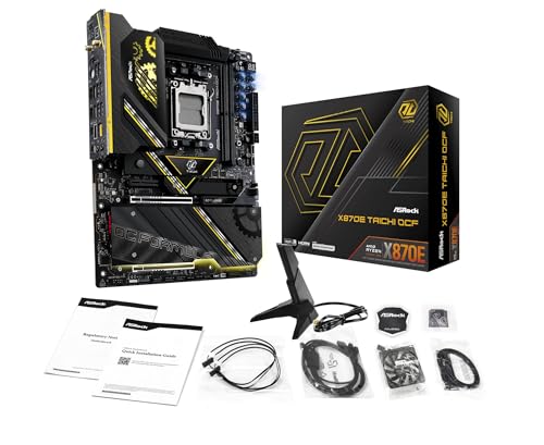 ASRock X870E Taichi OCF �\�P�b�g AM5 ATX �}�U�[�{�[�h AMD Ryzen 9000/8000/7000�V���[�Y 22+2+1 �d���t�F�[�Y DDR5 2X PCIe 5.0 x16 USB4 WiFi 7 5GbE LAN
