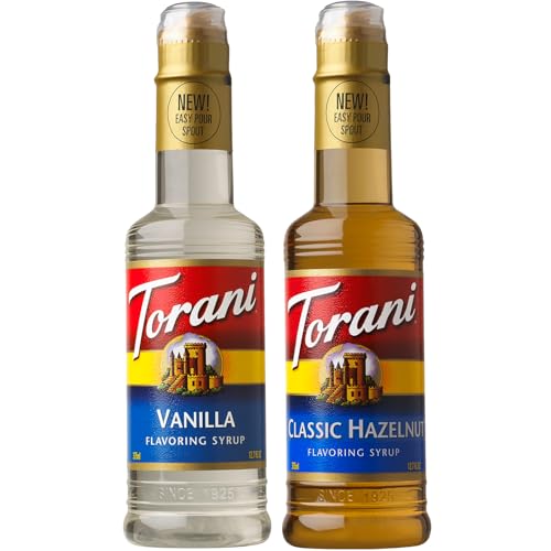 Torani Syrups, Classic Hazelnut and Vanilla Syrup Variety 2-Pack, Coffee