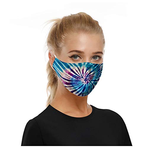 Flamedre Unisex 3D Antipolvo al Aire Libre +2 Unidades Filtro Carbon Facial Protectora Algodon Reutilizable y Lavable con Bandas Elasticas para Los Oídos (T)