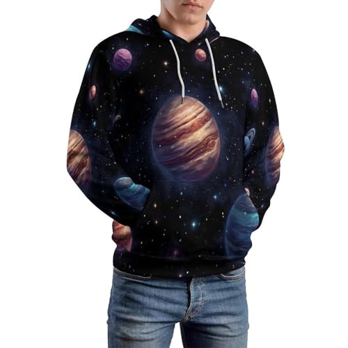 Sweat-Shirt Harajuku Planètes Idéal pour vos Sorties Urbaines