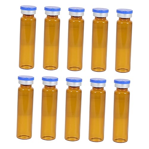 SOLUSTRE 25pcs Mini Chemical Reagent Bottles Tight Fitting Lids for Laboratory Industry