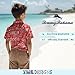 Tommy Bahama Boys Classic Woven Button-Down Short-Sleeve Hawaiian Shirt with Pocket for Kids (Pink Coral, Size 5/6)