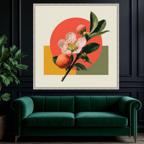 Impression botanique Fleur d'oranger 65x65cm, idée cadeau déco idéale - 2