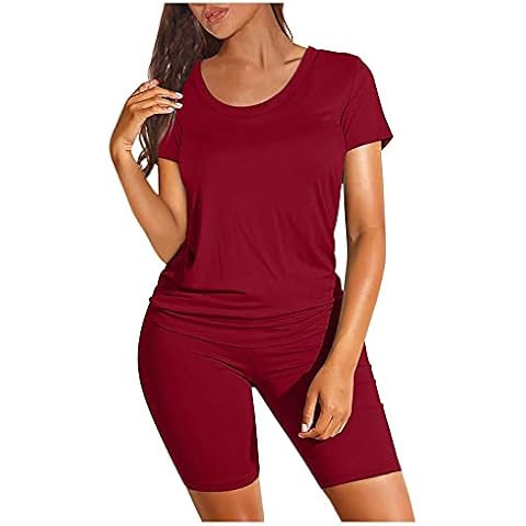 Litetao Two Piece Outfits for Women Summer Womens Two Piece Outfits Bodycon Tracksuit Sweatsuits Jogger Biker Workout Lounge Pajamas Shorts Pant Sets Cover