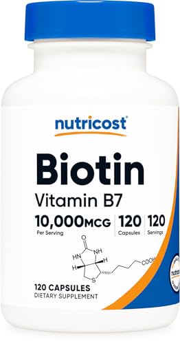 Nutricost Biotin (Vitamin B7) 10,000mcg (10mg),...