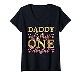 Photo Gallery donna daddy of miss onderful primo compleanno ragazza di un anno maglietta con collo a v Photo Gallery donna daddy of miss onderful primo compleanno ragazza di un anno maglietta con collo a v