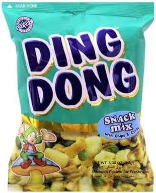 Ding Dong Snacks Mix With Chips & Curls (Green) 95 Gm