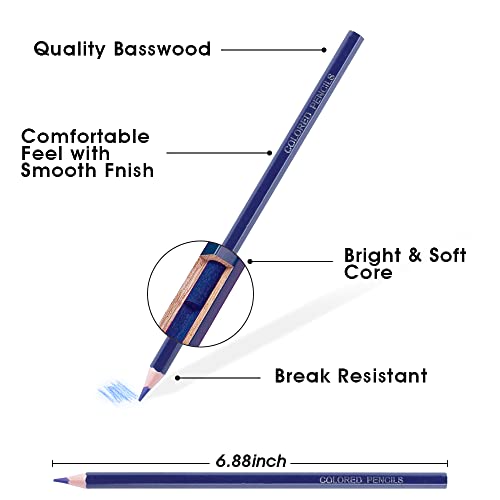 Cyper Top 80-Color Colored Pencils Set For Adults And Kids, Drawing Pencils For Sketch, Arts, Adult Coloring Books #TOP1