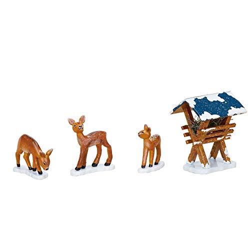 Hubrig Winterkinder Futterkrippe mit 3 Rehe