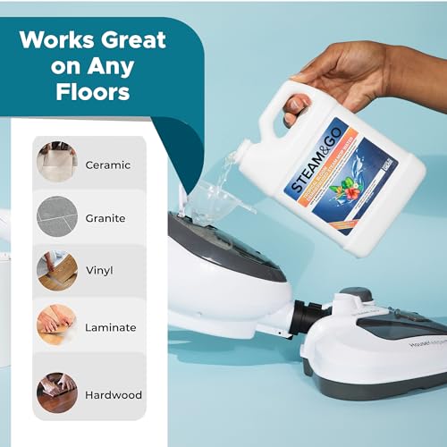 Steam & Go Demineralized Water for Steam Cleaner, PVC-Free Floor Cleaner Liquid Compatible With Any Mop Steamer, Ready-to-Use Multisurface Cleaner, Scented Mop Solution, Tropical Bloom, 32 oz - Thumbnail 5