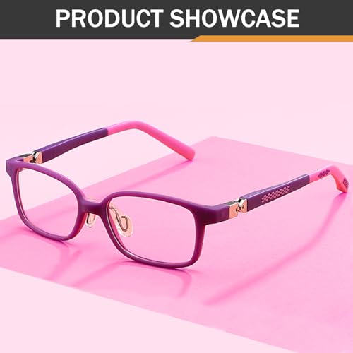 Image of Kids Blue Light Blocking Glasses Boys Girls 360 Hinges Spin Silicone Frame CR39 Lens Computer Gaming Eyewear