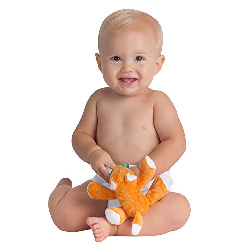 Image of Nookums Paci-Plushies Shakies - Pacifier Holder with Built in Rattle (2 in 1)- Adapts to Name Brand Pacifiers, Suitable for All Ages, Plush Toy Includes Detachable Pacifier (Fox)