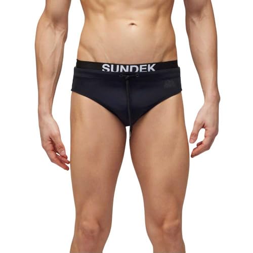 Calzoncillos elásticos Sundek de algodón suave para hombre color negro