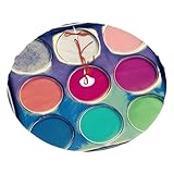 Runde Farbpalette, bedruckt, 121,9 cm, Weihnachtsbaum-Rock – Weihnachtsdekoration für Weihnachten und Neujahrspartys