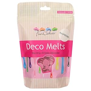 FunCakes Deco Melts Frambozen Smaak – Smelt in de Magnetron en Giet in Elke Gewenste Vorm. AZO Vrij. 250 g