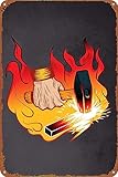 Blacksmith forging metal Poster Retro Metal Tin Sign Vintage Wall Decor Signs Metal Poster 8x12 Inch