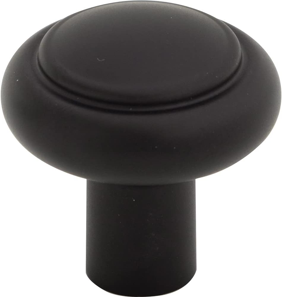 Top Knobs Clarence Knob 1 1/4 Inch Flat Black