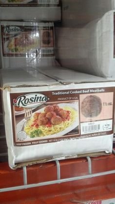 Rosina: Traditional Cooked Beef Meatballs 10 Lb.