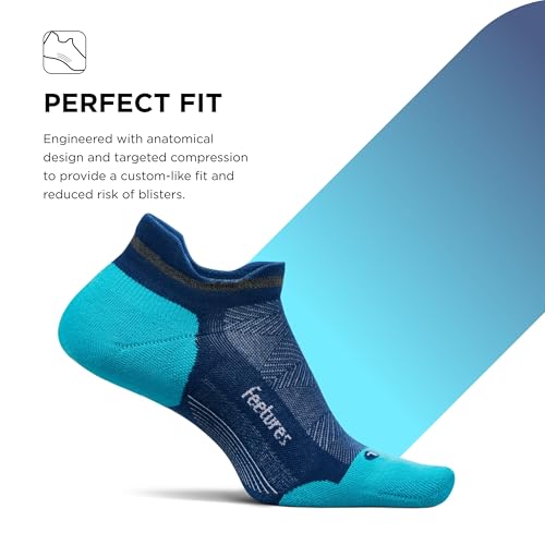 Image of Feetures Elite Max Cushion No Show Tab - Running Socks for Men & Women, Athletic Compression Socks, Moisture Wicking