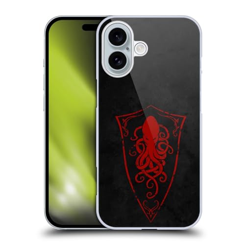 Head Case Designs Licenza Ufficiale Christos Karapanos Logo Octopus Shield Arte Chiave Custodia Cover Dura per Parte Posteriore Compatibile con Apple iPhone 16