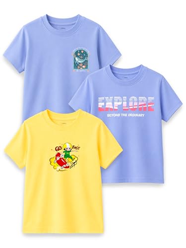 Image of Kidbea Bamboo Unisex Kids T-Shirt Ultra-Soft Premium Half Sleeve Graphic Tee for Boys & Girls, Casual Summer Wear for Toddlers & Kids