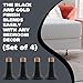 King's Brand Furniture - Plastic Bed Frame Glide Legs to Replace Wheels, Set of 4 Glides