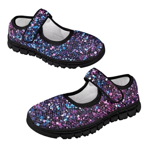 Girls Dress Shoes Glitter Princess Shoe Mary Jane Flats Party Wedding Prom Footwear for Little Kid/Big Kid2